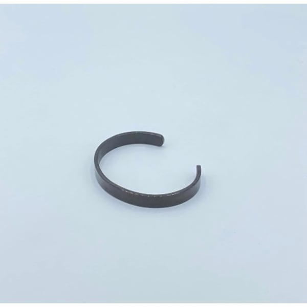 Polished Steel Titanium Link Men's Bracelet - Black